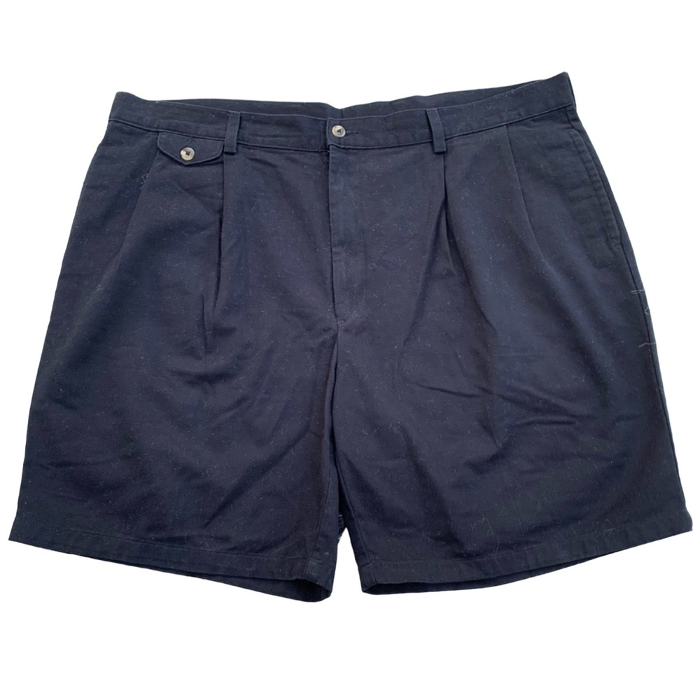 Alexander Julian Classics Black 100% Cotton Double Pleated Shorts Men’s 42